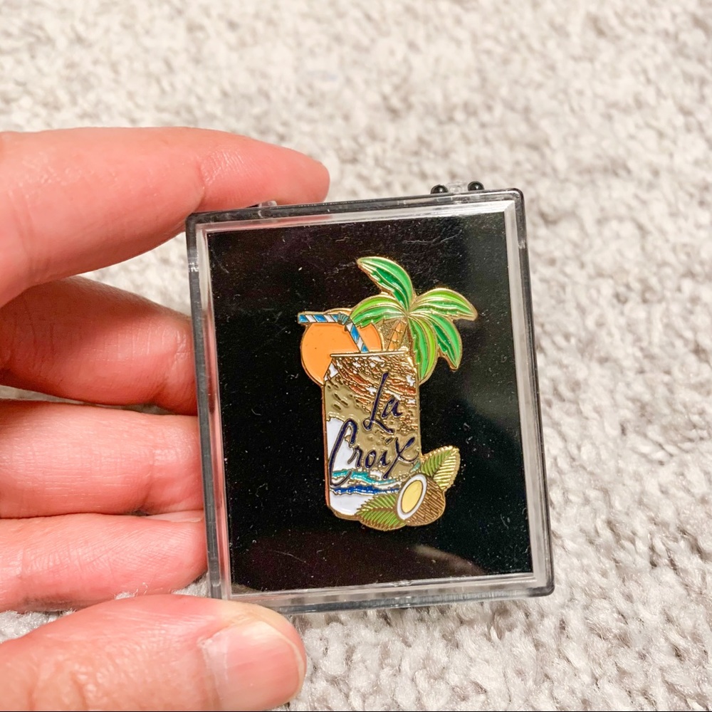 Rare La Croix Limited Edition Enamel Pin, Coconut, Official Branded Merch